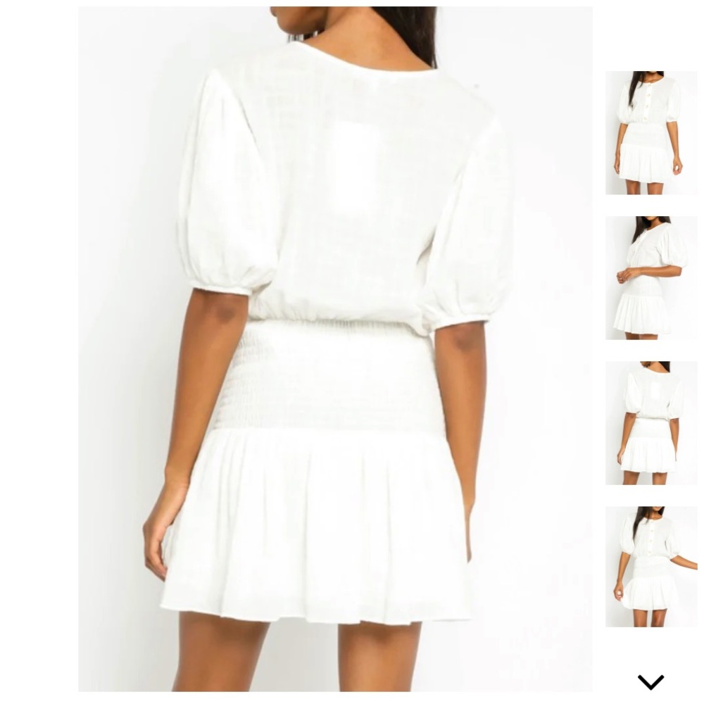 White Sabo Skirt Mini Dress - XS - Picture 10 of 12